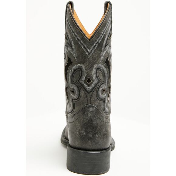 NEW Cody James Ace Nixon Western Boots Black Square‎ Toe Leather Cowboy Rugged main image 10